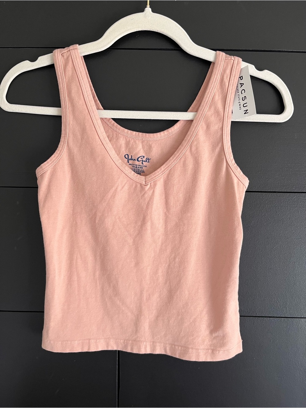 JOHN GALT Brandy Melville NWT Women’s Pink Cotton Tee V-neck Tank Top One Size